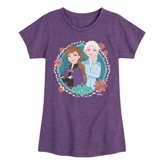 Disney Frozen 2 - Circle Of Sisters Anna & Elsa - Toddler & Youth Girls Short Sleeve Graphic T-Shirt