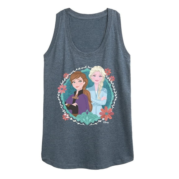 Disney Frozen 2 - Circle Of Sisters Anna & Elsa - Women's Racerback Tank Top