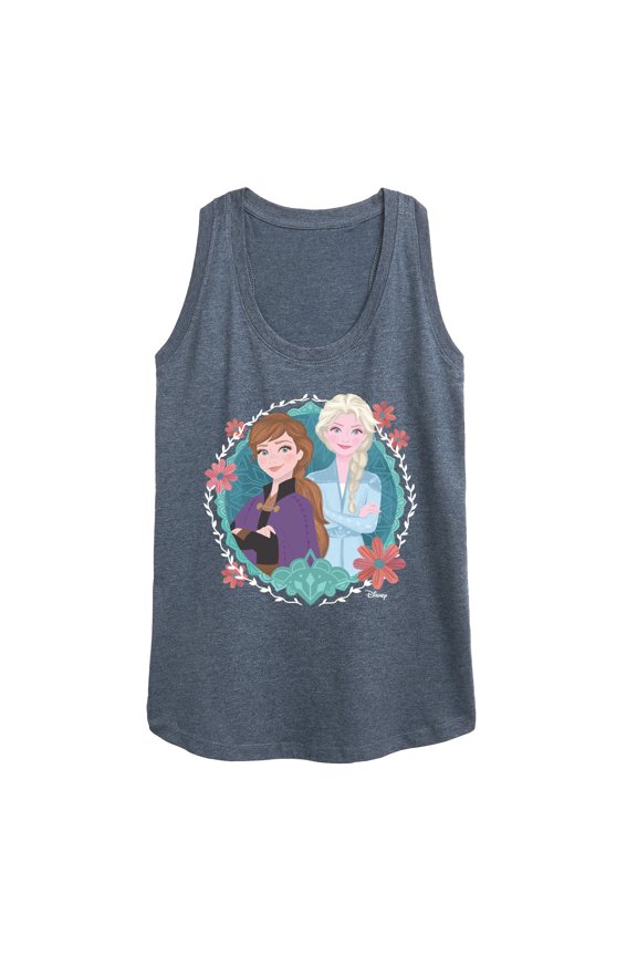 Disney Frozen 2 - Circle Of Sisters Anna & Elsa - Women's Racerback Tank Top