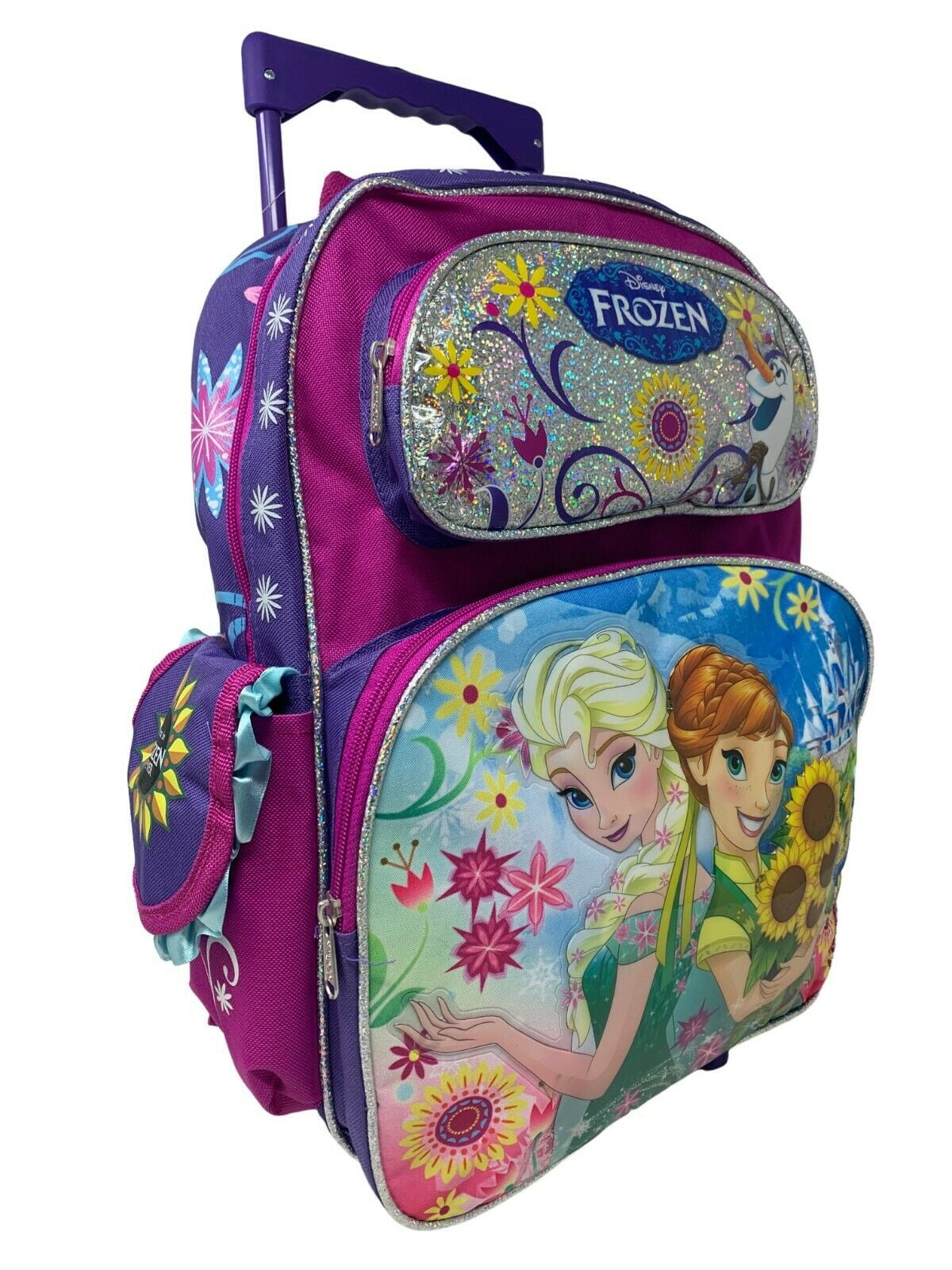 Disney Frozen 2 Elsa & Anna 16" Large Rolling/Roller Backpack
