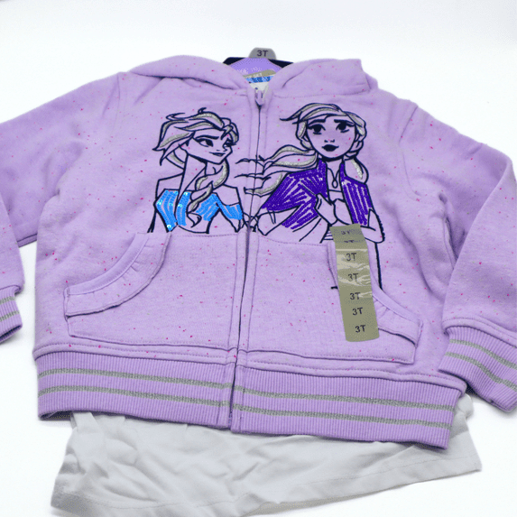 Disney Frozen 2 Elsa & Anna Hoodie & T-Shirt Set for Little Girls size 3T