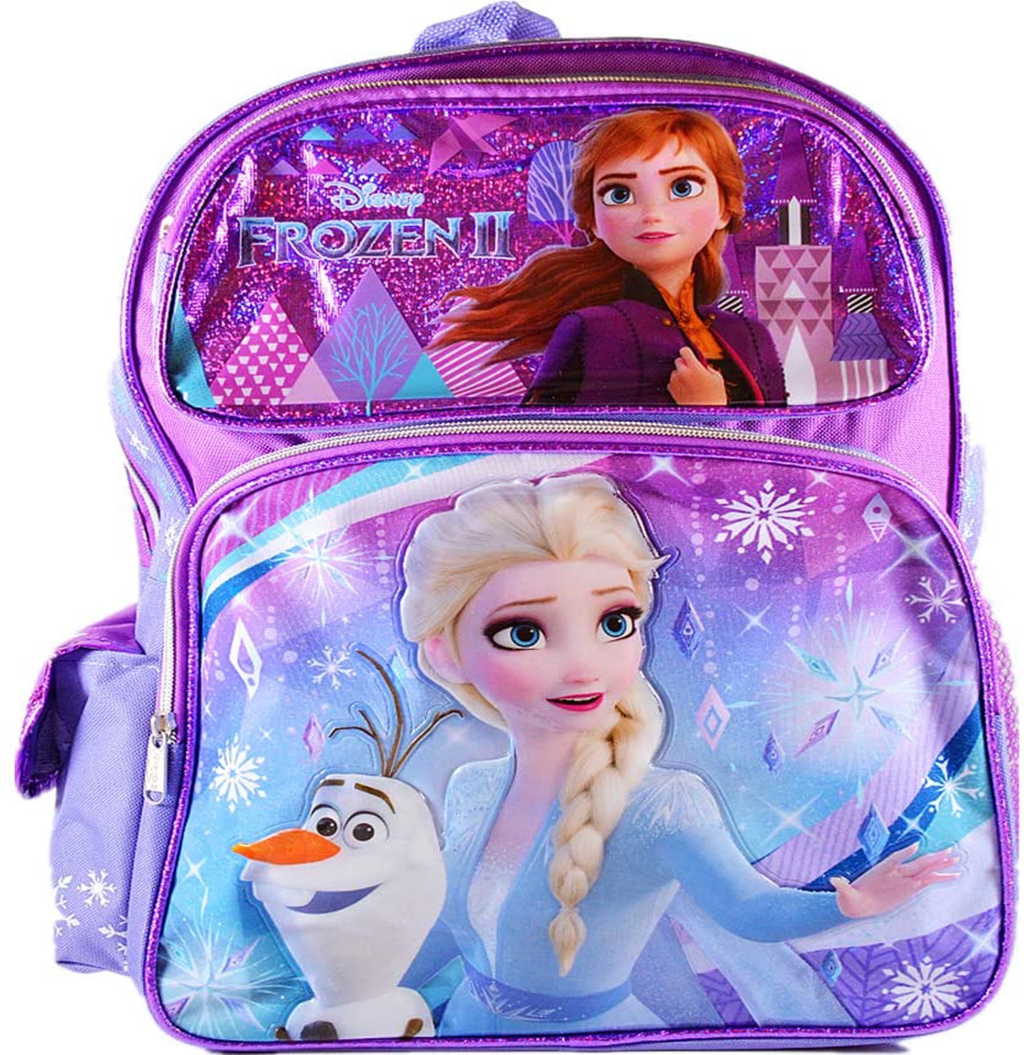 "Disney Frozen 2 Elsa & Anna Kids Backpack 12"", DoubleZippered Book