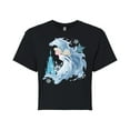 thumbnail image 1 of Disney Frozen 2 - Elsa & Frozen Horse - Juniors Cropped Cotton Blend T-Shirt, 1 of 5