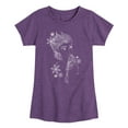 thumbnail image 1 of Disney Frozen 2 - Elsa Outlined Sketch - Toddler & Youth Girls Short Sleeve Graphic T-Shirt, 1 of 5