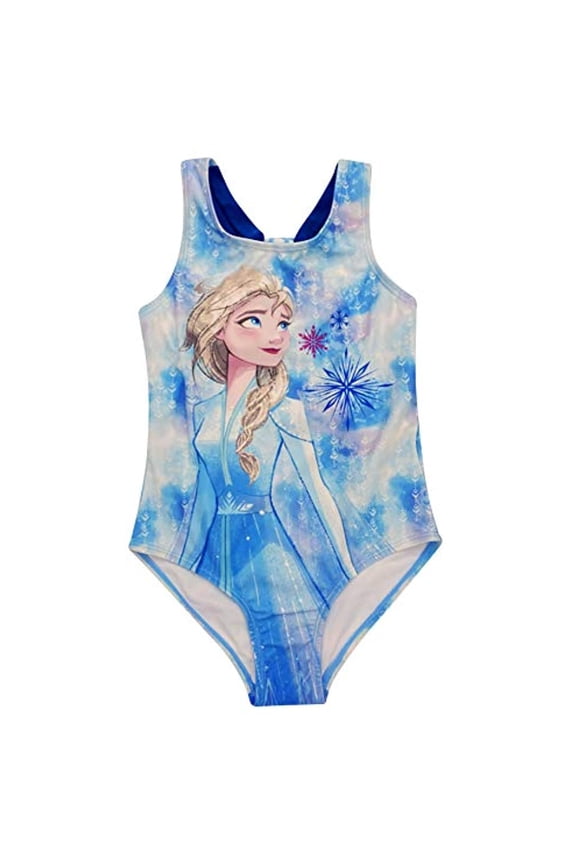 Disney Frozen 2 Elsa Toddler Girls One Piece Swimsuit Blue 4T