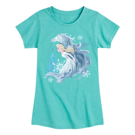Disney Frozen 2 - Elsa & Winter Frozen Horse - Toddler & Youth Girls Short Sleeve Graphic T-Shirt