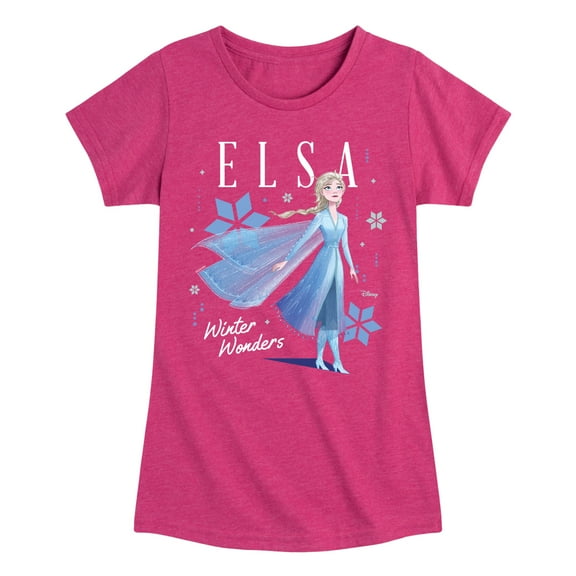 Disney Frozen 2 - Elsa Winter Wonders - Toddler & Youth Girls Short Sleeve Graphic T-Shirt