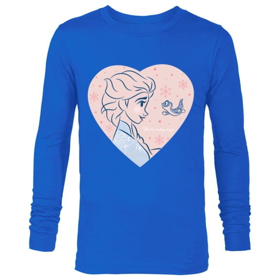 Disney Frozen 2 Elsa and Bruni Make Today Magic Heart - Long Sleeve T-Shirt for Men - Customized-Royal