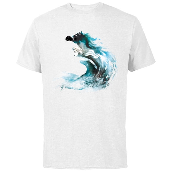 Disney Frozen 2 Elsa and The Nokk T-Shirt - Short Sleeve Cotton T-Shirt for Adults - Customized-White