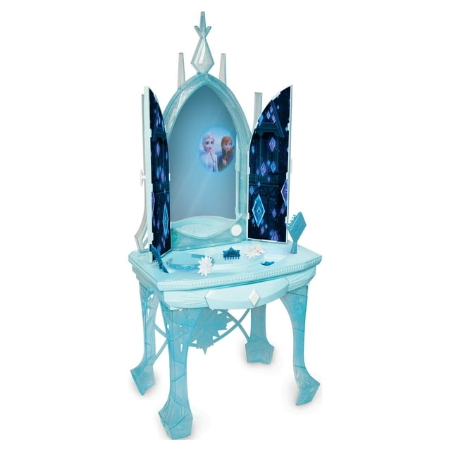 Disney Frozen 2 Elsa's Enchanted Ice Vanity Includes Lights Iconic Story Moments & Plays "Vuelie" and "Into the Unknown" For Ages 3+