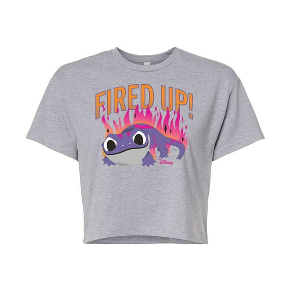 Disney Frozen 2 - Fired Up - Juniors Cropped Cotton Blend T-Shirt