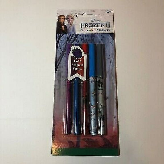 Disney Frozen II Five Scented Markers - Magical Scents, Age 3+, 5 Markers