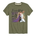 thumbnail image 1 of Disney Frozen 2 - Friendship Never Melts Away - Toddler & Youth Short Sleeve Graphic T-Shirt, 1 of 5