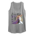 thumbnail image 1 of Disney Frozen 2 - Friendship Never Melts Away - Women's Racerback Tank Top, 1 of 5