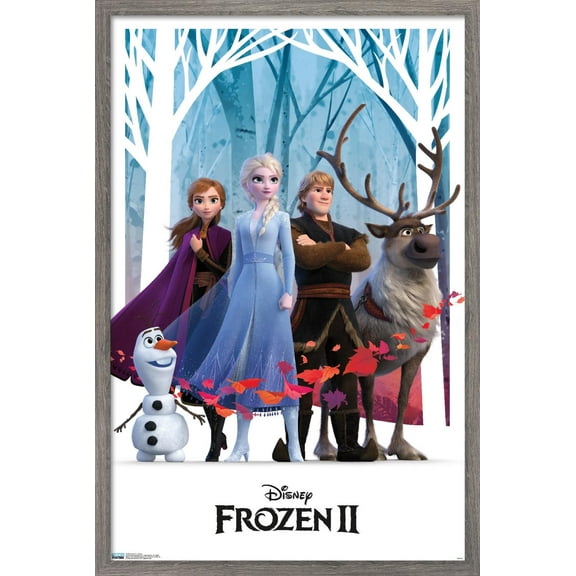 Disney Frozen 2 - Group Wall Poster, 14.725" x 22.375", Framed