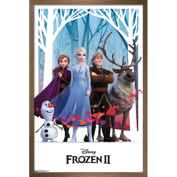 Disney Frozen 2 - Group Wall Poster, 14.725" x 22.375", Framed