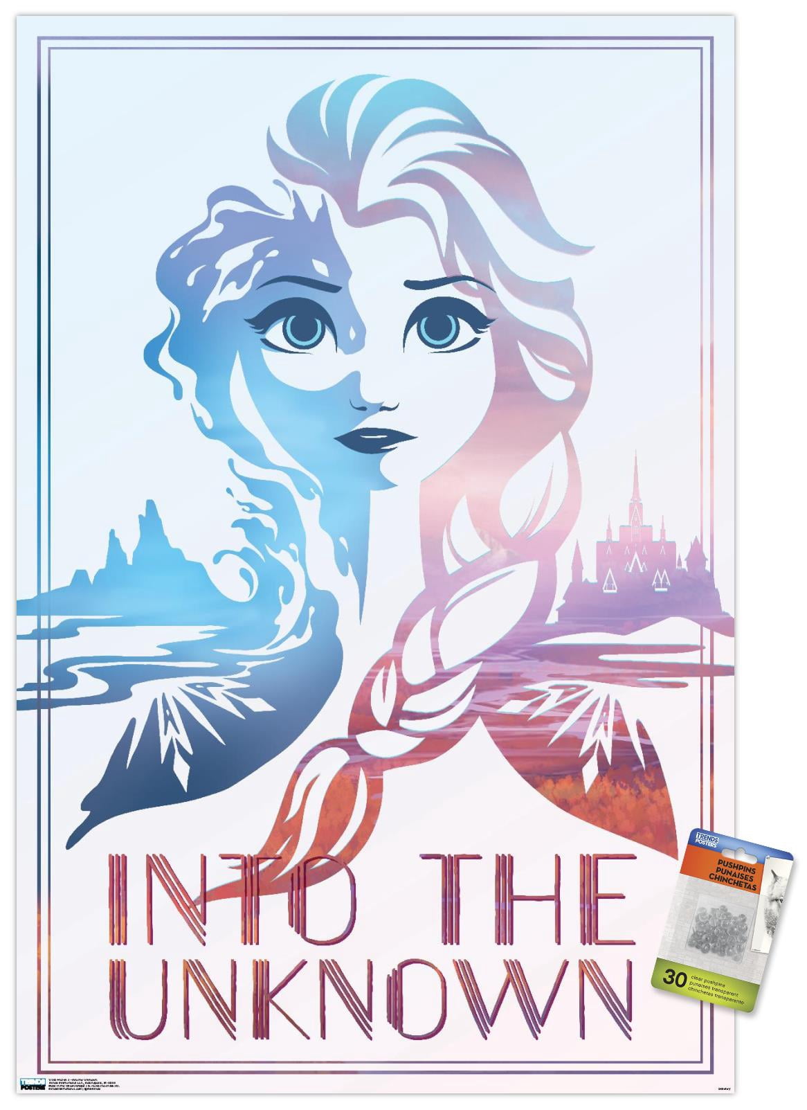 Disney Frozen 2 - Into the Unknown Wall Poster with Push Pins, 22.375" x 34"