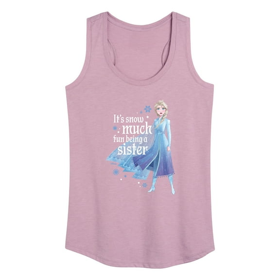 Disney Frozen 2 - It's So Much Fun Being A Sister Elsa - Women's Racerback Tank Top