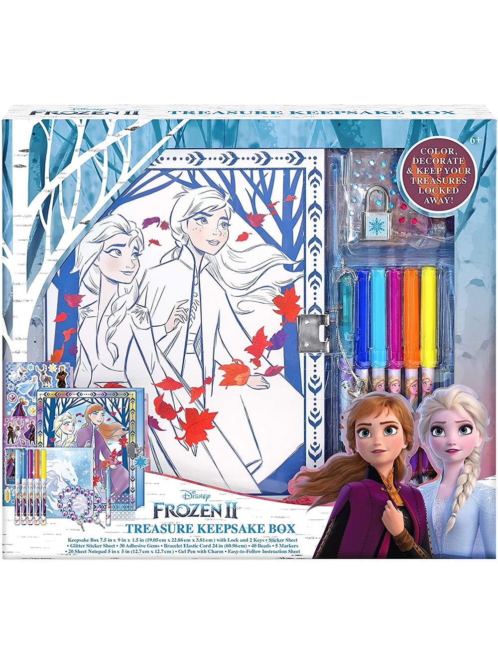 Disney Frozen 2 Keepsake Box Craft Kit for Storage Activity Set for Kids -  one color, one size 