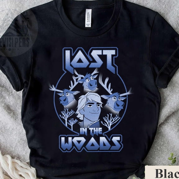 Disney Frozen 2 Kristoff Sven Lost In The Woods Shirt Disneyland Trip T-shirt Tee Disney V