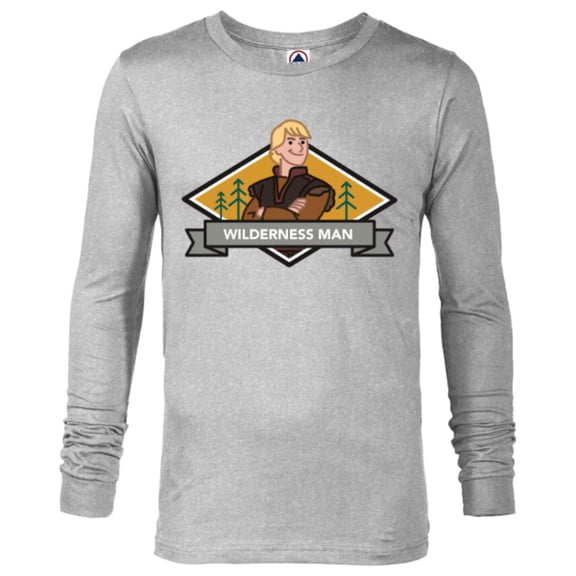 Disney Frozen 2 Kristoff Wilderness Man T-Shirt - Long Sleeve T-Shirt for Men - Customized-Athletic Heather