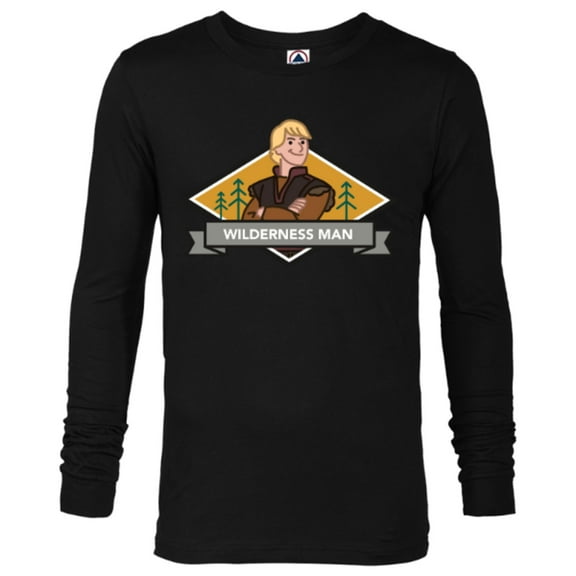 Disney Frozen 2 Kristoff Wilderness Man T-Shirt - Long Sleeve T-Shirt for Men - Customized-Black