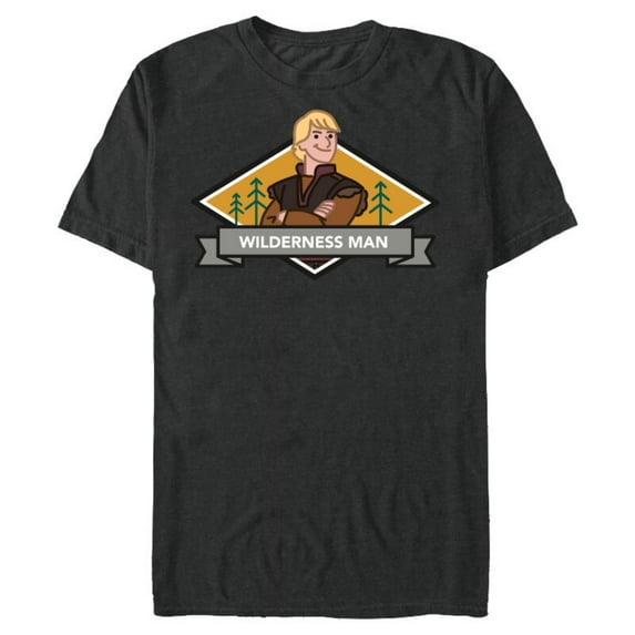 Disney Frozen 2 Kristoff Wilderness Man T-Shirt- Short Sleeve Blended T-Shirt for Adults - Customized-Dark Heather