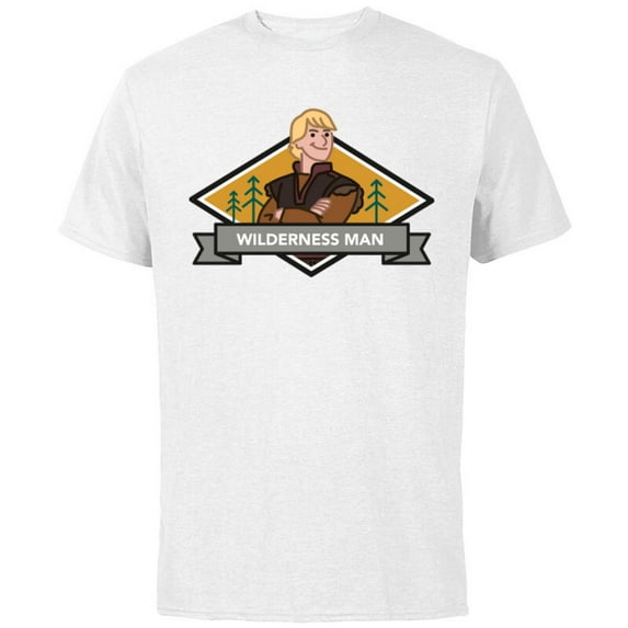Disney Frozen 2 Kristoff Wilderness Man T-Shirt - Short Sleeve Cotton T-Shirt for Adults - Customized-White
