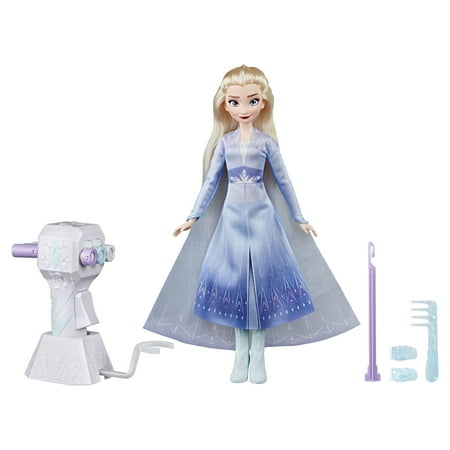 Disney Frozen 2 Long Hair Elsa Fashion Doll with Automatic Hair Braiding Tool