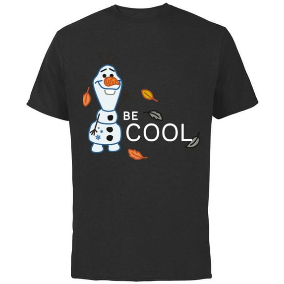 Disney Frozen 2 Olaf Be Cool T-Shirt - Short Sleeve Cotton T-Shirt for Adults - Customized-Black
