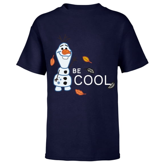 Disney Frozen 2 Olaf Be Cool T-Shirt - Short Sleeve T-Shirt for Kids - Customized-Athletic Navy