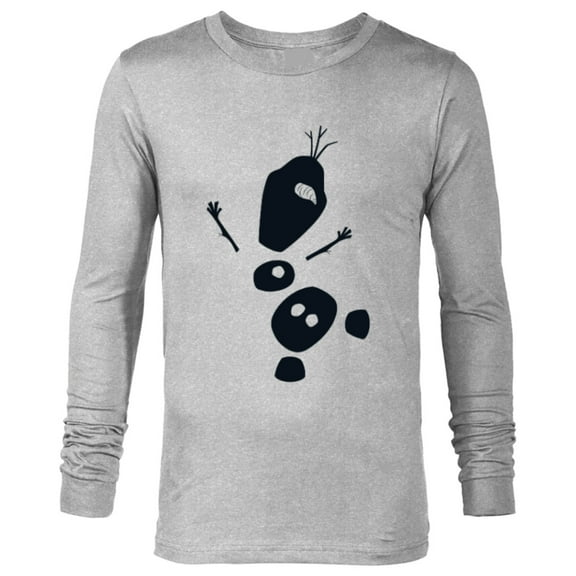 Disney Frozen 2 Olaf Falling Silhouette - Long Sleeve T-Shirt for Men - Customized-Athletic Heather