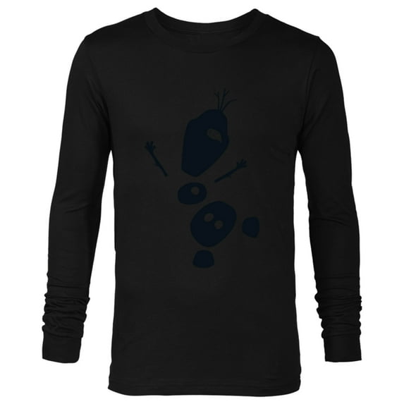 Disney Frozen 2 Olaf Falling Silhouette - Long Sleeve T-Shirt for Men - Customized-Black