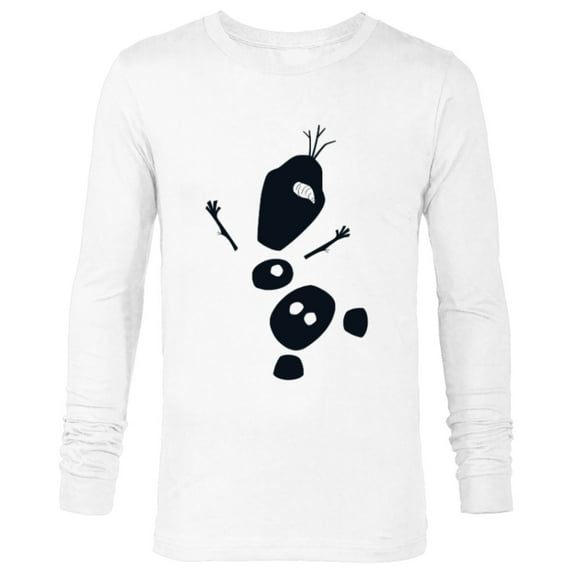 Disney Frozen 2 Olaf Falling Silhouette - Long Sleeve T-Shirt for Men - Customized-White