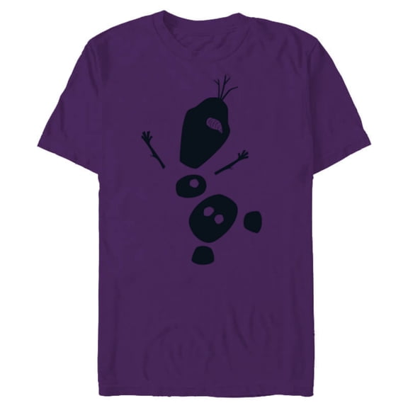 Disney Frozen 2 Olaf Falling Silhouette - Short Sleeve Blended T-Shirt for Adults - Customized-Purple