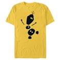 thumbnail image 1 of Disney Frozen 2 Olaf Falling Silhouette - Short Sleeve Blended T-Shirt for Adults - Customized-Yellow, 1 of 5