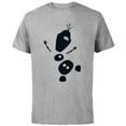 thumbnail image 1 of Disney Frozen 2 Olaf Falling Silhouette - Short Sleeve Cotton T-Shirt for Adults - Customized-Athletic Heather, 1 of 5