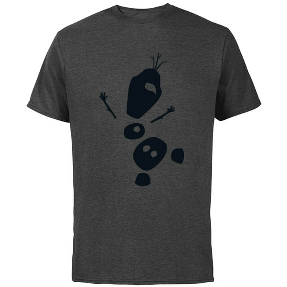 Disney Frozen 2 Olaf Falling Silhouette - Short Sleeve Cotton T-Shirt for Adults - Customized-Charcoal