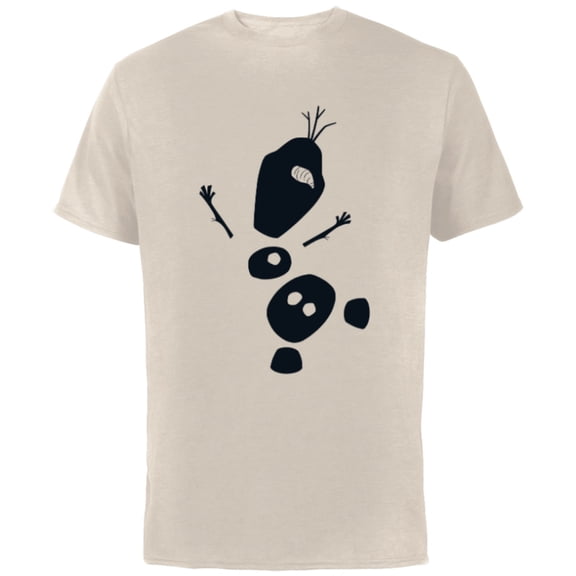 Disney Frozen 2 Olaf Falling Silhouette - Short Sleeve Cotton T-Shirt for Adults - Customized-Natural