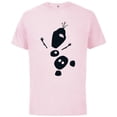 thumbnail image 1 of Disney Frozen 2 Olaf Falling Silhouette - Short Sleeve Cotton T-Shirt for Adults - Customized-Soft Pink, 1 of 5