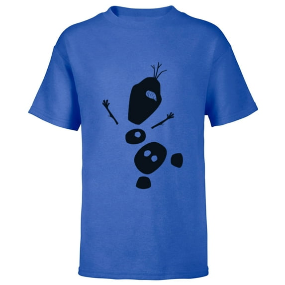 Disney Frozen 2 Olaf Falling Silhouette - Short Sleeve T-Shirt for Kids - Customized-Royal