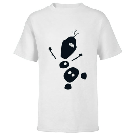 Disney Frozen 2 Olaf Falling Silhouette - Short Sleeve T-Shirt for Kids - Customized-White