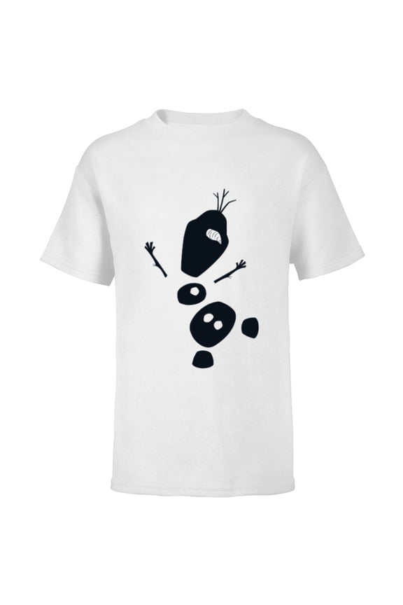 Frozen 2 Olaf Falling Silhouette - Short Sleeve T-Shirt for Kids - Customized-White