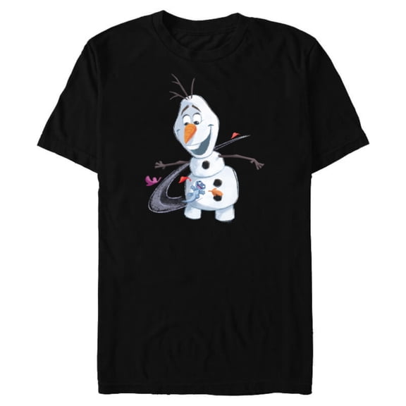 Disney Frozen 2 Olaf & Mattias Autumn Fun - Short Sleeve Blended T-Shirt for Adults - Customized-Black