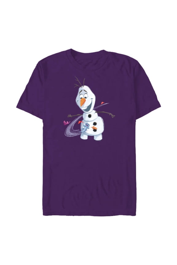 Frozen 2 Olaf & Mattias Autumn Fun - Short Sleeve Blended T-Shirt for Adults - Customized-Purple