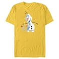 thumbnail image 1 of Disney Frozen 2 Olaf & Mattias Autumn Fun - Short Sleeve Blended T-Shirt for Adults - Customized-Yellow, 1 of 5