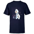 thumbnail image 1 of Disney Frozen 2 Olaf & Mattias Autumn Fun - Short Sleeve T-Shirt for Kids - Customized-Navy, 1 of 5