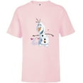 thumbnail image 1 of Disney Frozen 2 Olaf & Mattias Autumn Fun - Short Sleeve T-Shirt for Kids - Customized-Soft Pink, 1 of 5