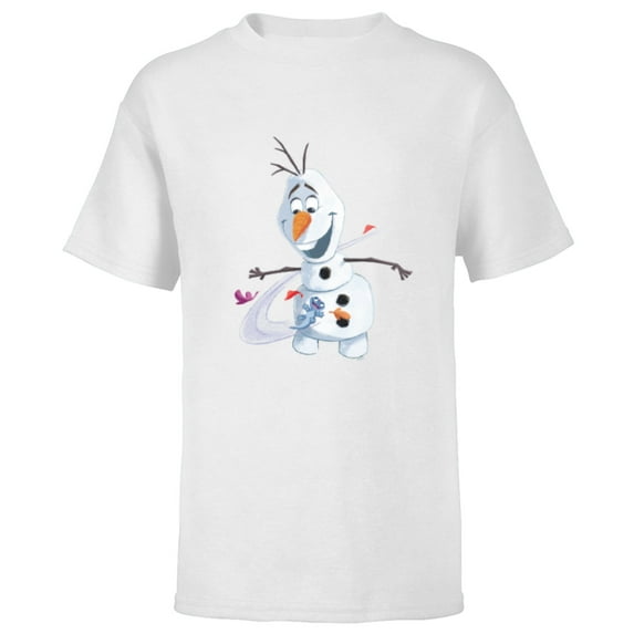 Disney Frozen 2 Olaf & Mattias Autumn Fun - Short Sleeve T-Shirt for Kids - Customized-White
