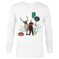 thumbnail image 1 of Disney Frozen 2 Olaf, Sven, and Kristoff Patches T-Shirt - Long Sleeve T-Shirt for Men - Customized-White, 1 of 5